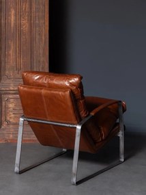 Set fotoliu si taburet premium, piele integrala superioara, Homy