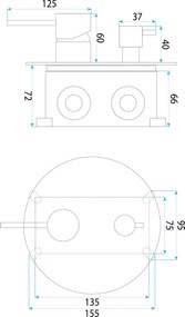 Set de dus incastrat Rea Lungo Diamond Chrome   + BOX