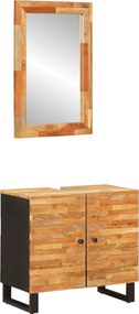 vidaXL Seturi de baie cu depozitare 2 pcs natural Lemn de mango solid