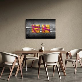 Tablou - Pătratr colorate pe fond negru (90x60 cm)