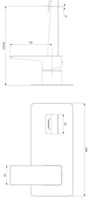 OMNIRES PM7415BL baterie lavoar incastrabilă PARMA negru mat