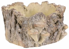 Suport din beton - ciot cu ciuperci, 18 x 14 x 9cm, 18 cm