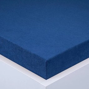 decoDoma Cearşaf cu elastic frotir EXCLUSIVE de culoare albastru regal 180 x 200 cm