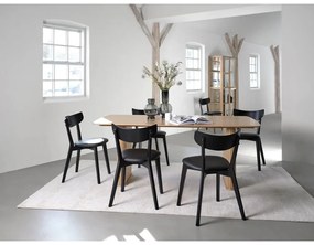 Scaune de dining negre 2 buc. Pero – Unique Furniture