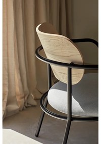 Fotoliu gri deschis în decor de frasin Eclipse - Teulat