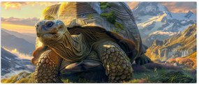 Tablou - Țestoasă și peisaj montan (120x50 cm)
