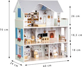 Casa de păpuși Emma cu mobilier de reședință