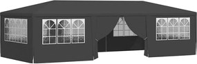 vidaXL Cort petrecere profesional pereți laterali antracit 4x9m 90g/m²