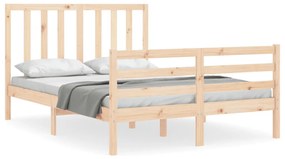 3193791 vidaXL Cadru de pat cu tăblie, 140x200 cm, lemn masiv