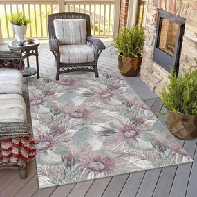 Covor mov/gri lavabil 160x230 cm Dusty Flowers – Mila Home