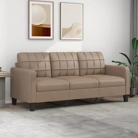 Canapea cu 3 locuri, cappuccino, 180 cm, piele ecologica Cappuccino, 198 x 77 x 80 cm