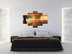 Tablou cu norii portocalii (150x105 cm)