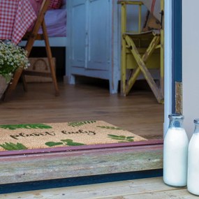 Covoraș de intrare din fibre de nucă de cocos 40x60 cm Plant Lady – Artsy Doormats
