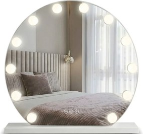 Oglindă LED HOLLYWOOD White 50 cm