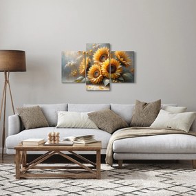 Tablou - Pictură cu floarea-soarelui (90x60 cm)