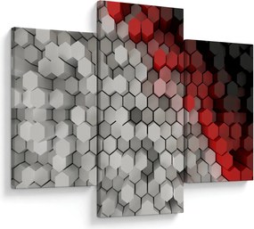 Tablou - 3D hexagoane (90x60 cm)