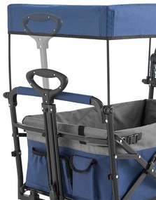 Camion de mână cu un acoperiș albastru/gri