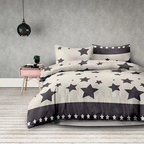 Lenjerie din bumbac 100% cu stele Lăţime: 200 cm | Lungime: 220 cm