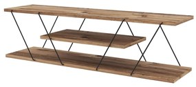 Comodă TV în culoare naturală cu aspect de lemn de nuc 120x33 cm Canaz – Kalune Design