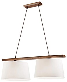 AIDA Lustră suspendată pe cablu, 2xE27/60W/230V, nuc