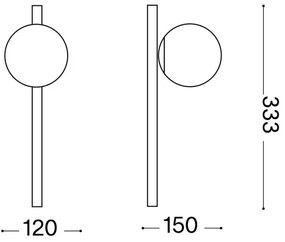 Aplică LED Ideal Lux BINOMIO 1xG9/3W/230V alb
