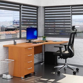 Set mobilier birou Visio 3, 160 cm, dreapta, cireș
