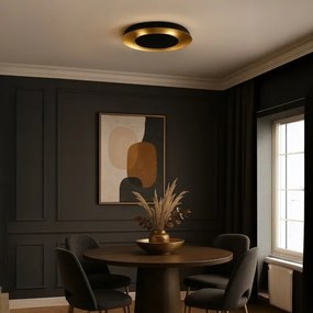 Plafonieră LED PIATTINO LED/30W/230V 3000/4000/6000K Ø 40 cm negru/auriu