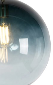 Lampă suspendată inteligentă alamă cu sticlă albastru ocean 33 cm incl. WiFi ST64 - Pallon