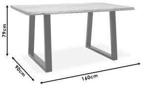 Masa Miles Nuc - Negru 160x90x79 cm