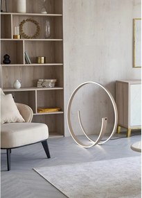 Lampadar gri LED cu control vocal/cu control prin aplicații mobile cu abajur din metal (înălțime 75 cm) Cinardi – CINQUE