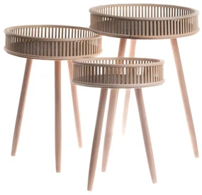 Set de mese din bambus Natur, 3 buc