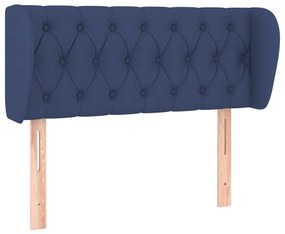 3117468 vidaXL Tăblie de pat cu aripioare albastru 93x23x78/88 cm textil