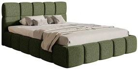 Pat matrimonial 160 cm Cirsten 160B (cu somieră) (măslin). 1099510