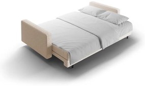 Canapea bej extensibilă, cu spațiu de depozitare cu tapițerie din țesătură bouclé 222 cm Bali – Cosmopolitan Design