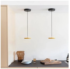 Lustră galben ocru LED cu abajur din metal ø 15 cm Asteria Micro – UMAGE