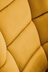 Fotoliu tip balansoar Bazalto velvet mustariu H92 cm