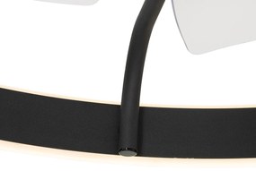 Ventilator de tavan negru 70cm incl. LED Dimmable cu telecomandă - Maddy