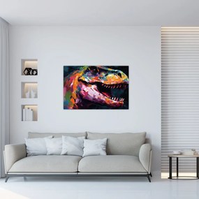 Tablou - Dinozaur, pictură (90x60 cm)