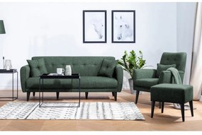 Set Canapea Extensibilă si Fotoliu Aria - S, Verde