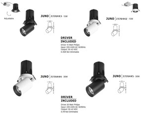 Spot incastrabil pentru tavan fals, Juno alb 15W NVL-7770442