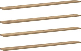 vidaXL Raft pentru cărți 4 pcs Maro 100 x 10 x 1,5 cm Lemn compozit