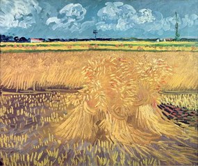 Vincent van Gogh - Artă imprimată Wheatfield with Sheaves, 1888, (40 x 35 cm)