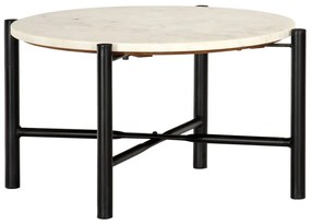 286449 vidaXL Masă de cafea alb 60x60x35 cm piatră naturală aspect marmură