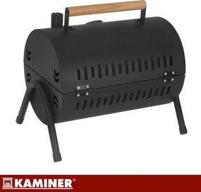 Grătar turistic cu cărbune cu capac