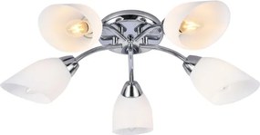 Lustră aplicată PORTOS, 5 x E14, 10 W, 230 V, crom lucios