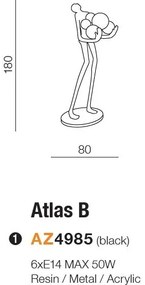 Lampadar tip Statueta design modern decorativ ATLAS B