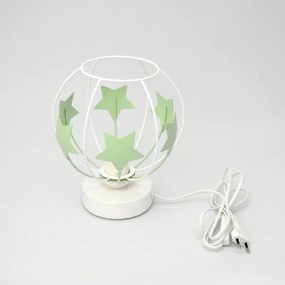 Lampă de masă pentru copii STARS 1xE27/15W/230V verde/alb