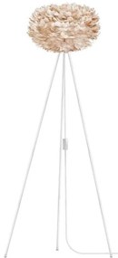 Abajur modern cu pene de gasca EOS maro deschis, 45cm