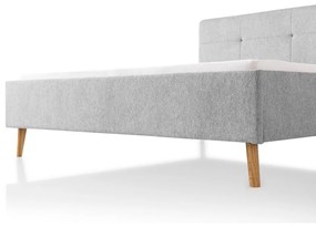 Pat matrimonial gri deschis tapițat fără somieră 180x200 cm Smart – Meise Möbel