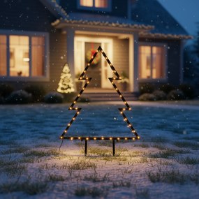 Spot pentru pom de Crăciun negru 71cm incl. LED IP44 - Kas